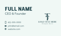 Green Organic Letter T Business Card Design