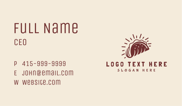 Brown Taco Restaurant Business Card Design Image Preview
