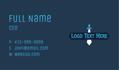 Adventure Game Wordmark Business Card Image Preview