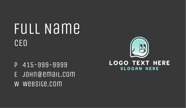 Silly Ghost Gaming Business Card Design Image Preview