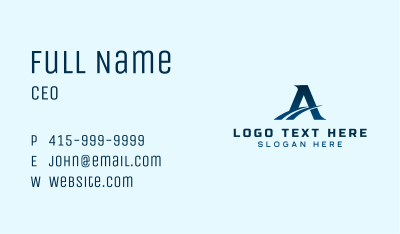 Express Logistics Letter A Business Card Image Preview