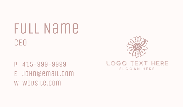 Sunflower Handmade Sewing Business Card Design Image Preview