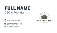 Wood Cabin Contractor Business Card Image Preview
