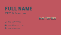 Classic Retro Type Wordmark Business Card Image Preview