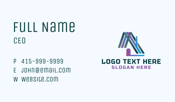 House Roof Lines Business Card Design Image Preview