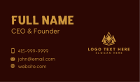 Geometric Crown Insurance Business Card Design