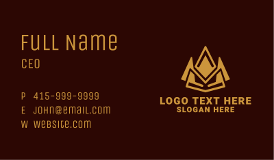 Geometric Crown Insurance Business Card Image Preview