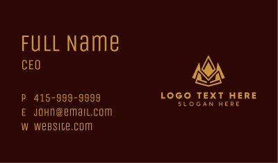 Geometric Crown Insurance Business Card Image Preview