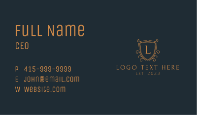 Premium Classic Shield Letter Business Card Image Preview