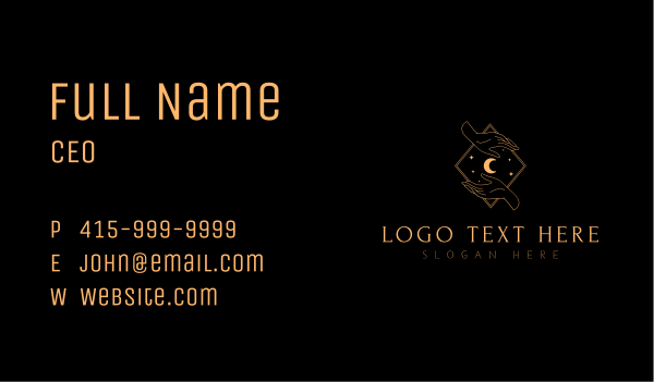Cosmic Palm Reader  Business Card Design Image Preview