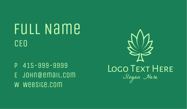 Green Palm Leaf Business Card Design Image Preview