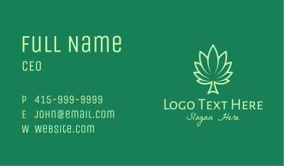 Green Palm Leaf Business Card Image Preview