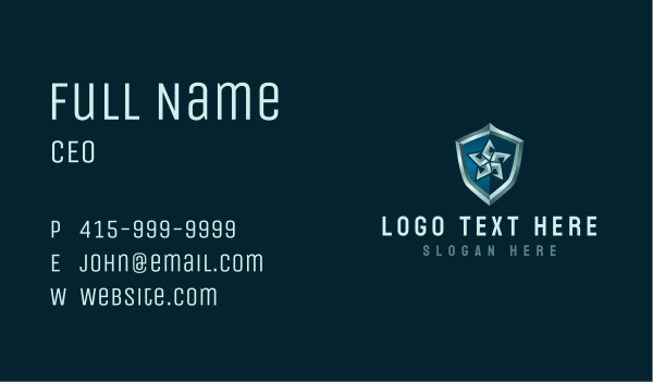 Star Shield Protection Business Card Design Image Preview