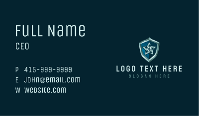 Star Shield Protection Business Card Image Preview