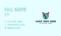 Modern Winking Cat Business Card Image Preview