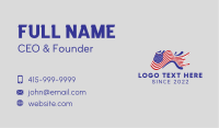American Flag Surfing Business Card Image Preview