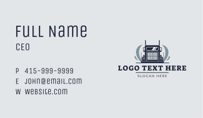 Cargo Shipping Truck  Business Card Image Preview