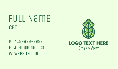 Modern Nature Leaf  Business Card Image Preview