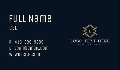 Luxury Wreath Decoration Business Card Image Preview