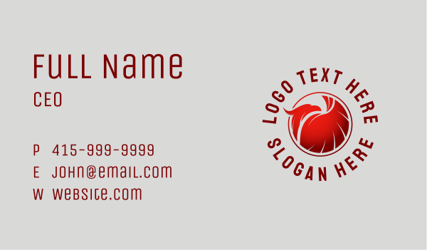 Red Falcon Wing Business Card Design Image Preview