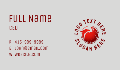 Red Falcon Wing Business Card Image Preview