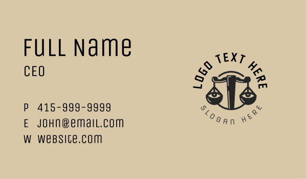 Legal Justice Eyes Business Card Design Image Preview