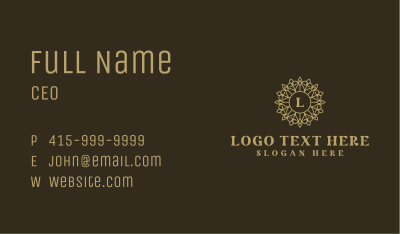 Ornamental Mandala Lettermark Business Card Image Preview