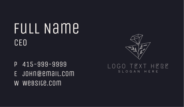 Luxurious Diamond Flower Business Card Design Image Preview