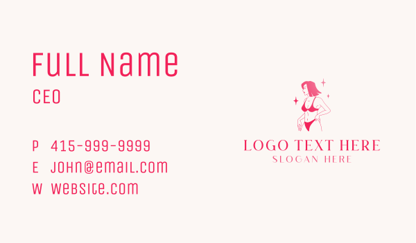 Sexy Lingerie Bikini Business Card Design Image Preview