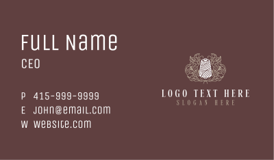 Sewing Floral Thread Business Card Image Preview