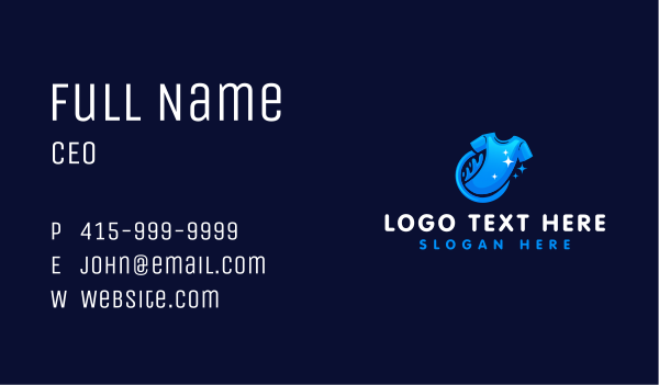Washing Laundry Shirt Business Card Design Image Preview