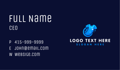 Washing Laundry Shirt Business Card Image Preview