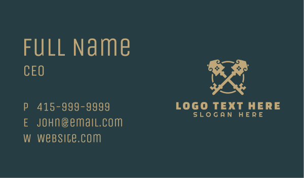 Gold Key House Business Card Design Image Preview