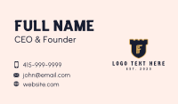 Castle Crest Letter F Business Card Image Preview