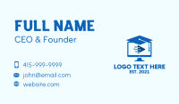 Blue Monitor Graduation Business Card Design