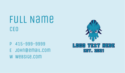 Video Game Monster Character Business Card Image Preview
