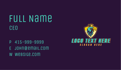 Gaming Eagle Shield Business Card Image Preview