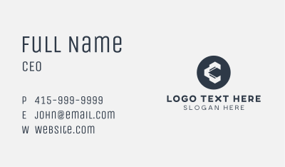 Corporate Business Letter C Business Card Image Preview