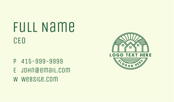Roofing House Realty Business Card Design Image Preview