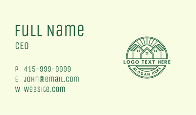 Roofing House Realty Business Card Image Preview