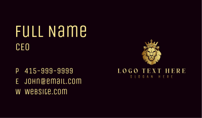 Royal Crown Lion Business Card Image Preview