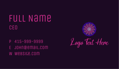 Abstract Floral Mandala Business Card Image Preview