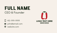 Hand Spicy Pepper  Business Card Design