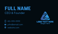 Blue Triangle Circuit Board Business Card Image Preview