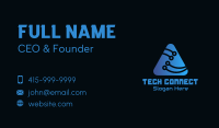 Blue Triangle Circuit Board Business Card Image Preview