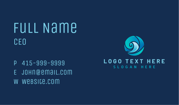 Marine Water Park Business Card Design Image Preview