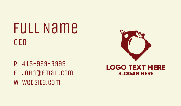 Red Apple Coupon  Business Card Design Image Preview
