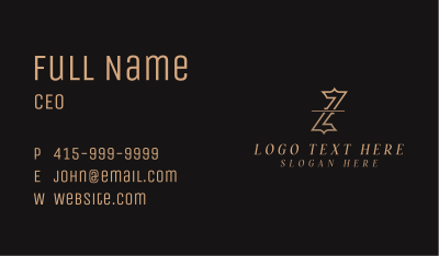 Fashion Styling Boutique Letter Z Business Card Image Preview