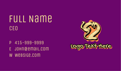 Graffiti Art Number 2 Business Card Image Preview
