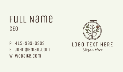Needle Flower Embroidery  Business Card Image Preview
